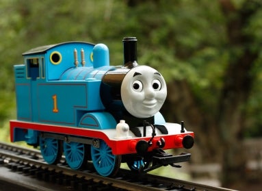 A model train version of Thomas the Tank Engine. 